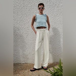 Zara crochet knit top